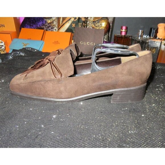 IMPO Kira Brown Suede Leather Tassel Ornamented loafer with memory foam size 7.5 - Picture 1 of 9